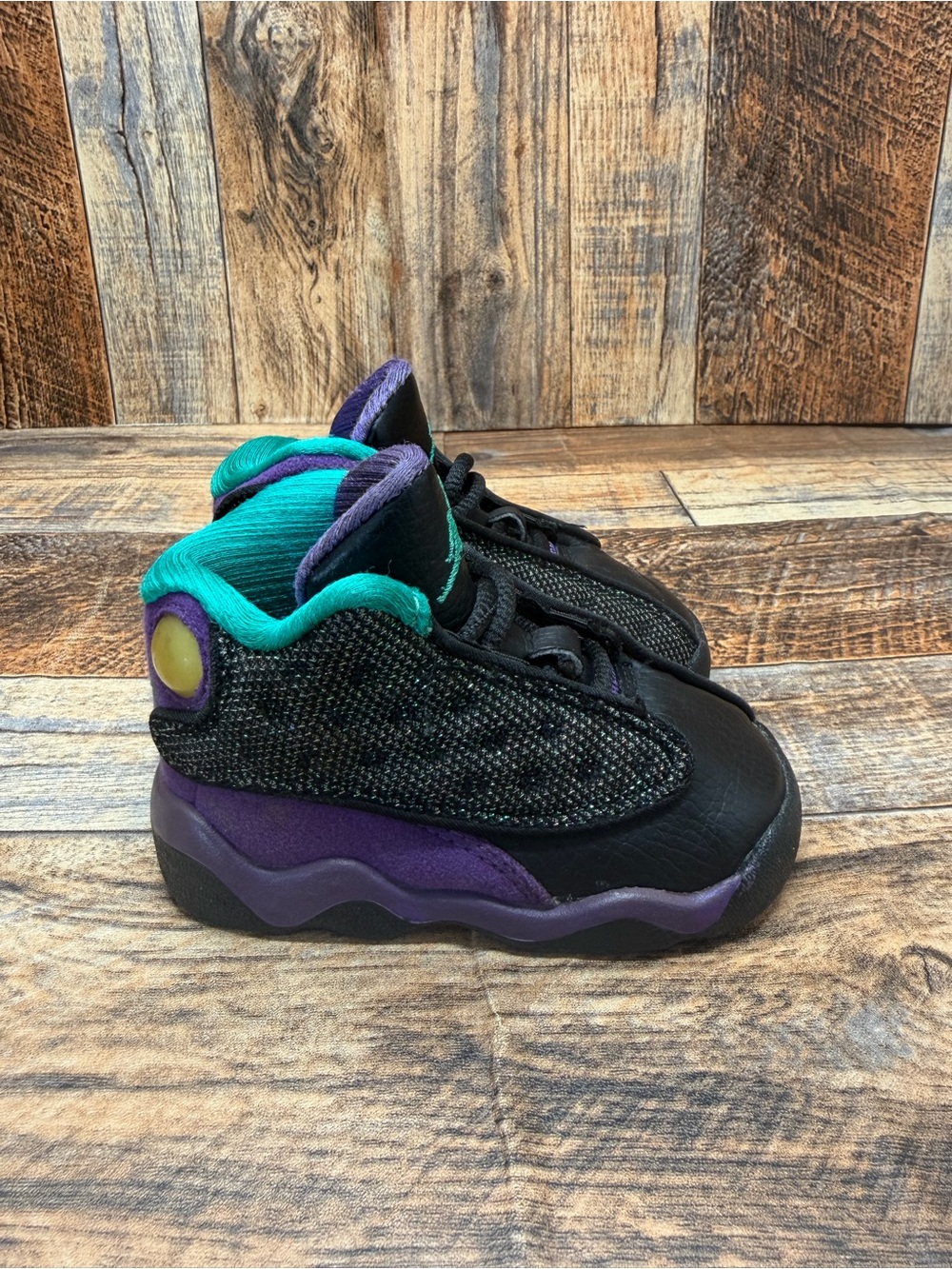 NIke Air Jordan 13 Violet Teal Infants Size 4C Stock # 414581-027